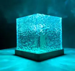 Lámpara de Ambiente Luz y Sombra con Ondas de Agua Rotativas