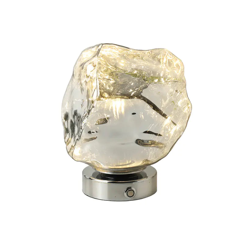 Lámpara de lujo de Vidrio y Piedra Lava Creativa para Decoración de Dormitorio